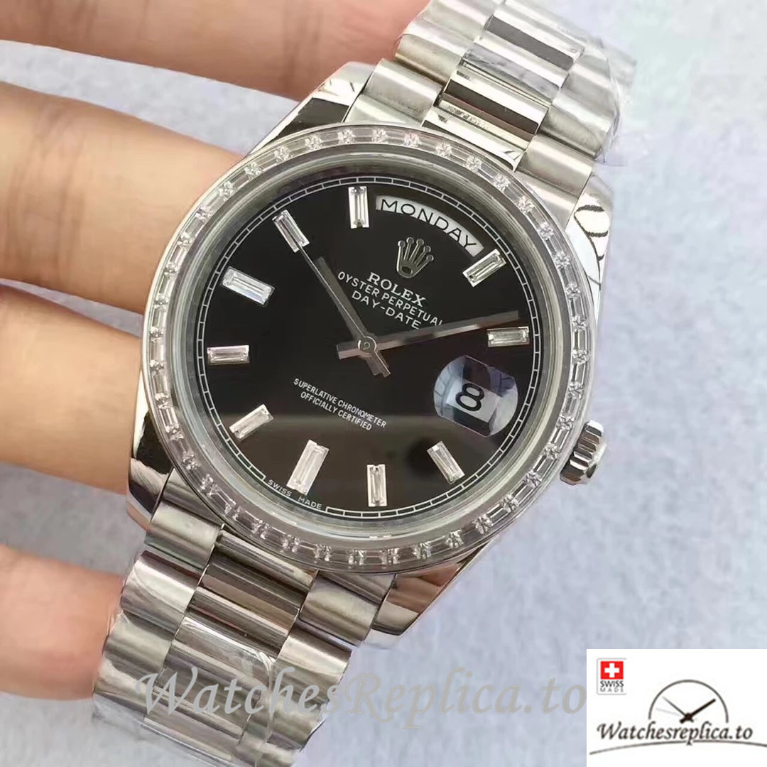 Swiss Rolex Day-Date Replica 228396 Stainless steel strap 40MM - WatchesReplica.is