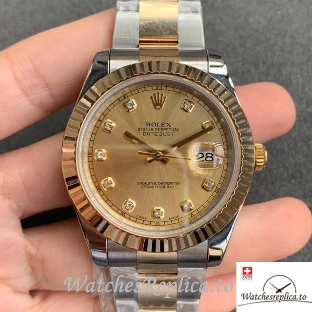 Swiss Rolex Datejust Replica 126333-0011 Stainless steel strap 41MM - WatchesReplica.is