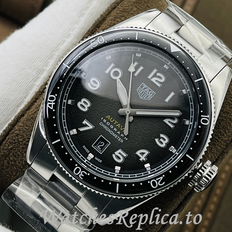 Tag Heuer Replica Autavia Stainless steel strap 42MM - WatchesReplica.is