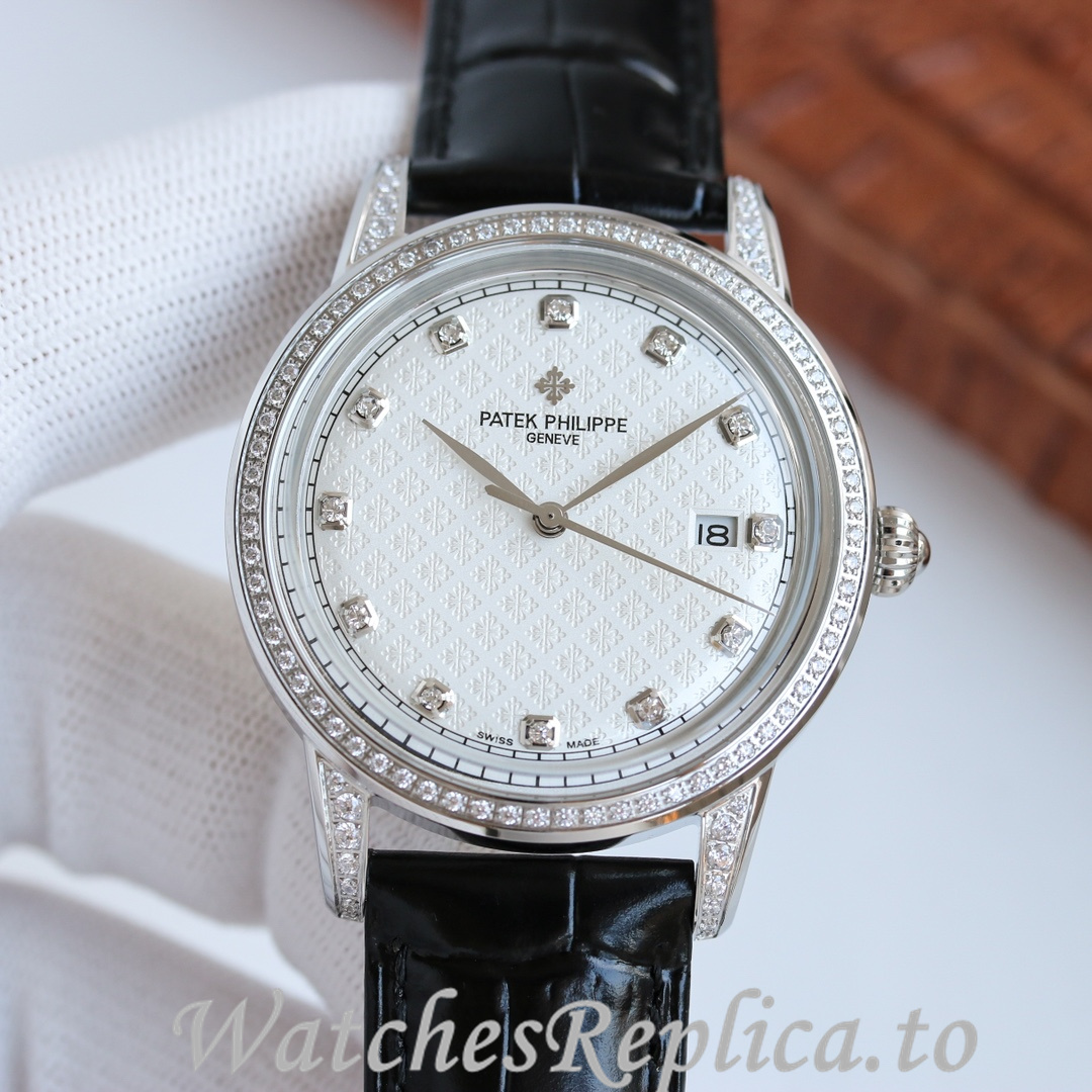 Patek Philippe Replica Complications Leather strap 40MM - WatchesReplica.is