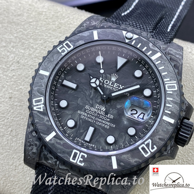 Swiss Rolex Sea Dweller Replica Canvas strap 40MM White - WatchesReplica.is