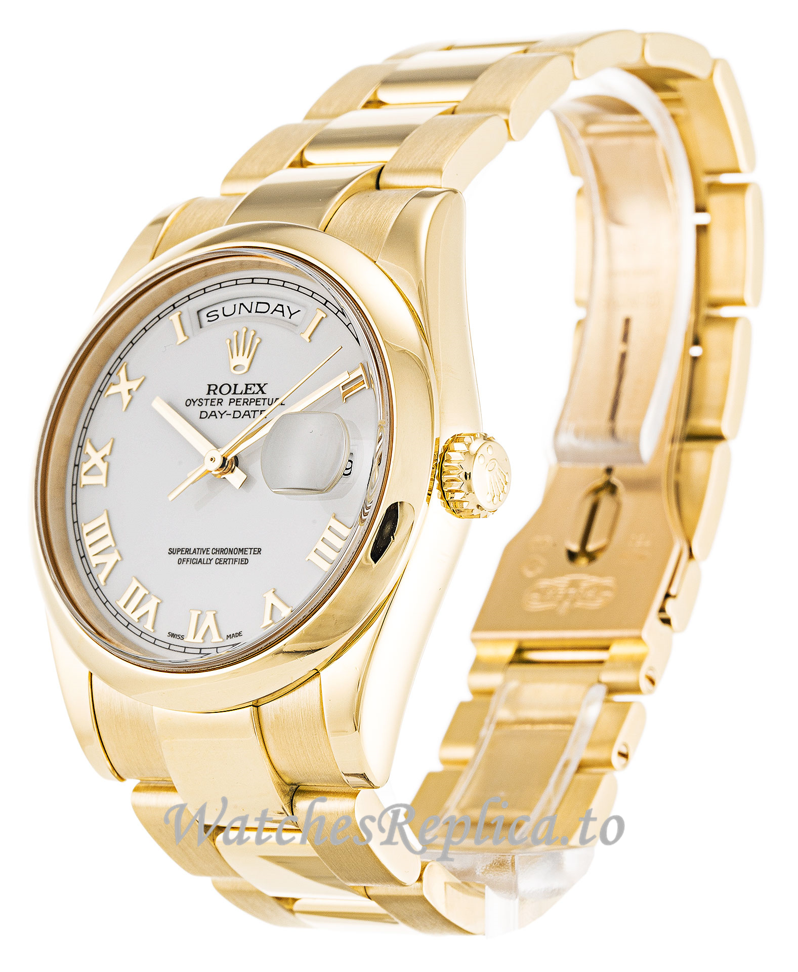 Rolex Day Date White Dia 118208 - WatchesReplica.is