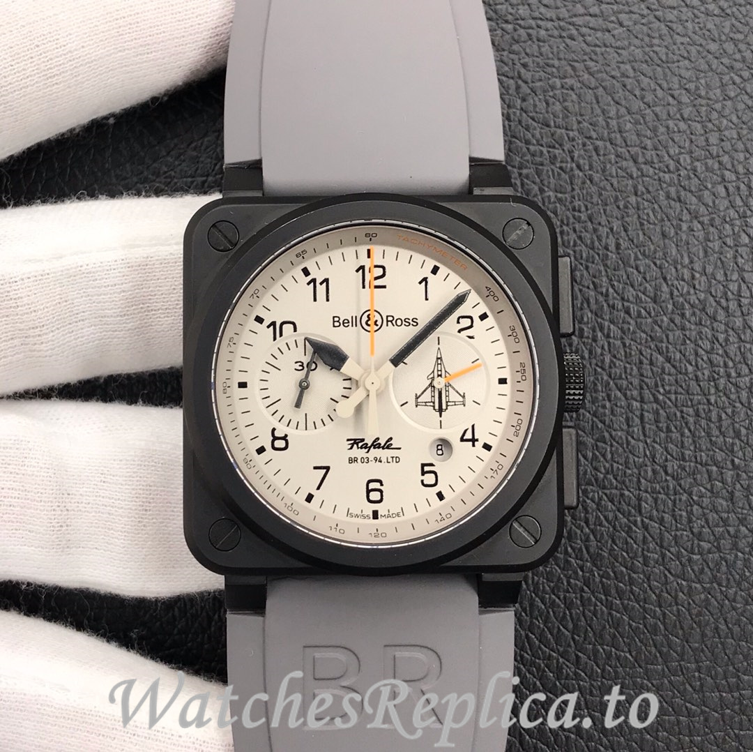 Bell Ross Replica BR 03 BR03-94 Rubber strap 42MM - WatchesReplica.is