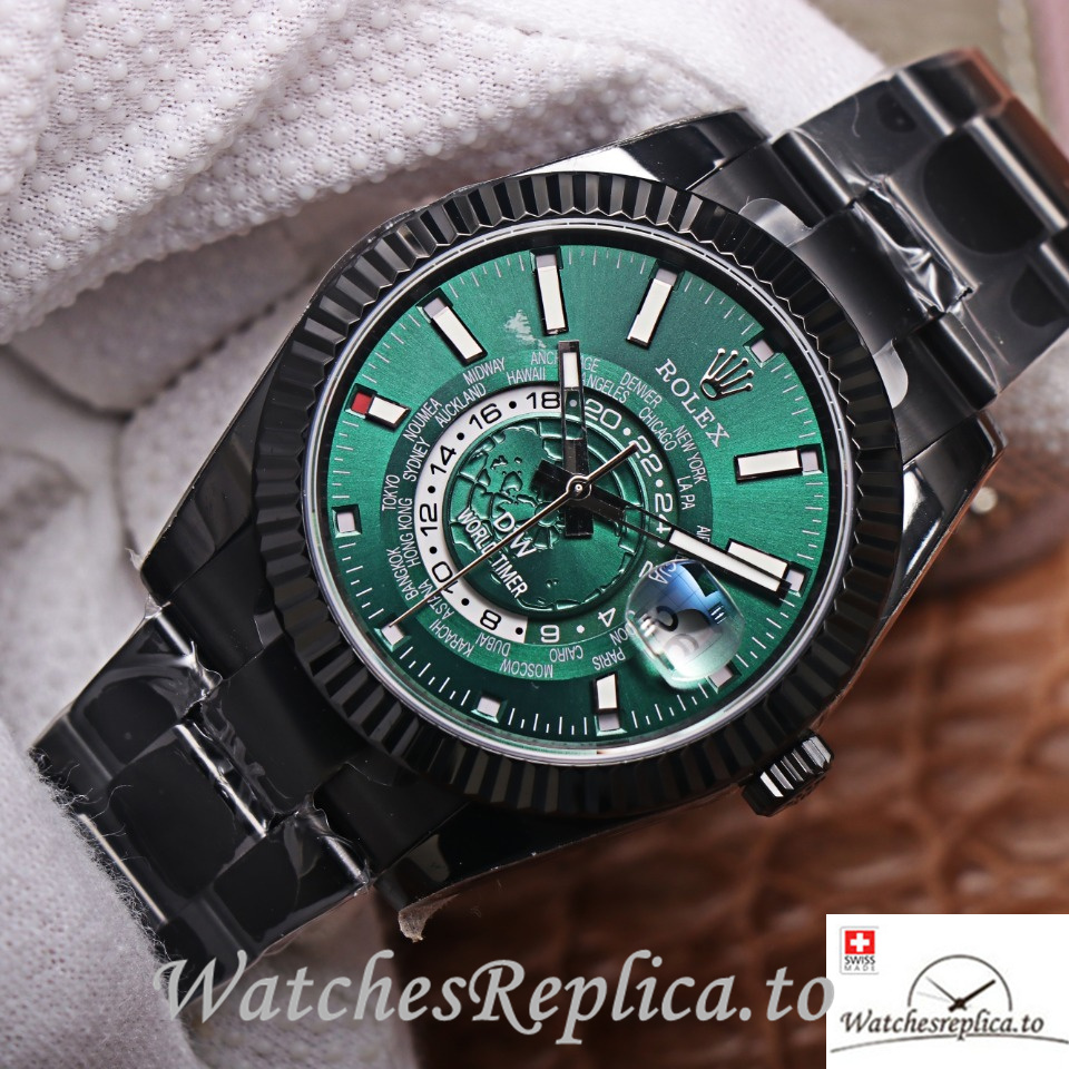 Swiss Rolex Sky Dweller Replica 326934 Stainless steel strap 40MM - WatchesReplica.is