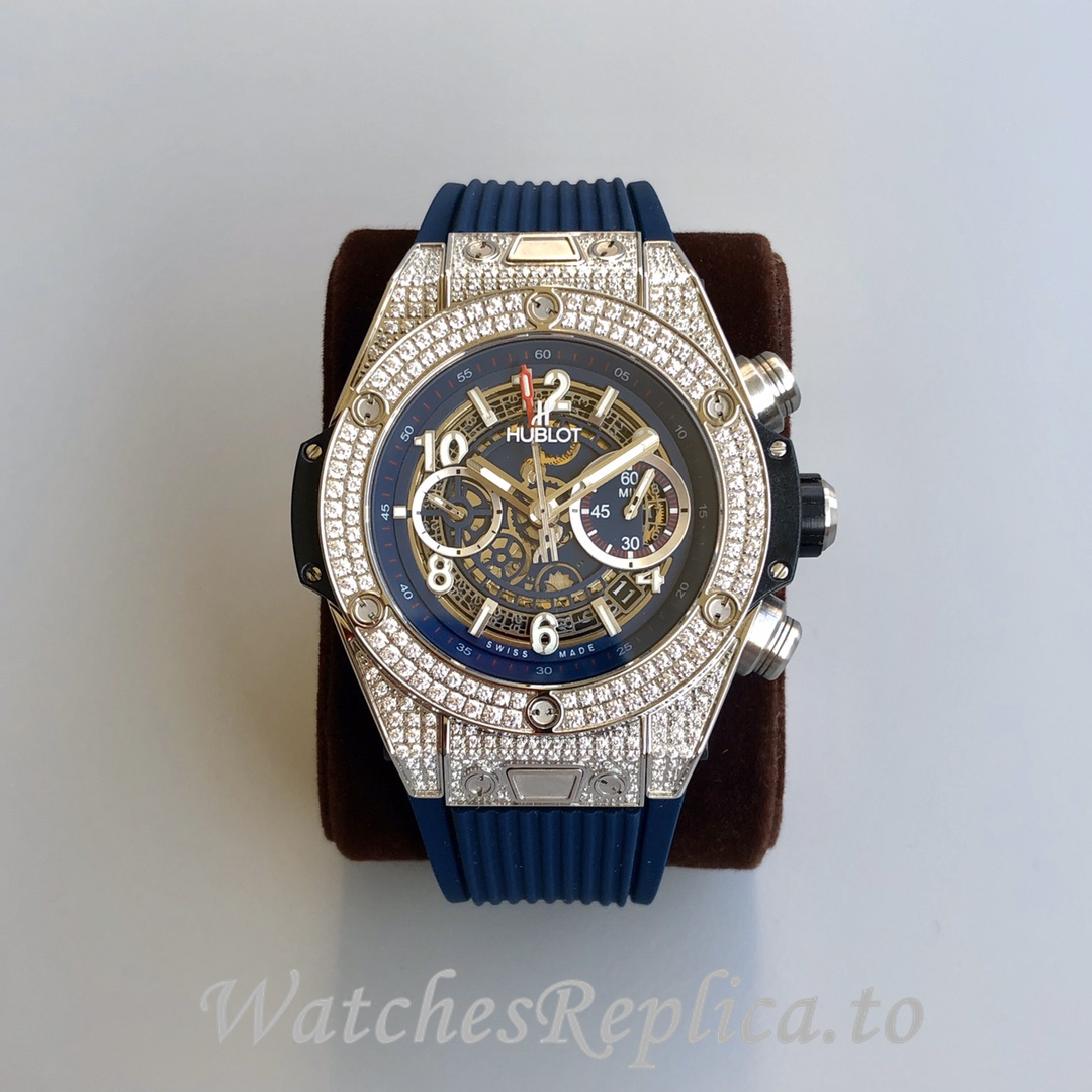 Hublot Replica Big Bang Gypsophila Chronograph v2 Rubber strap 45MM - WatchesReplica.is