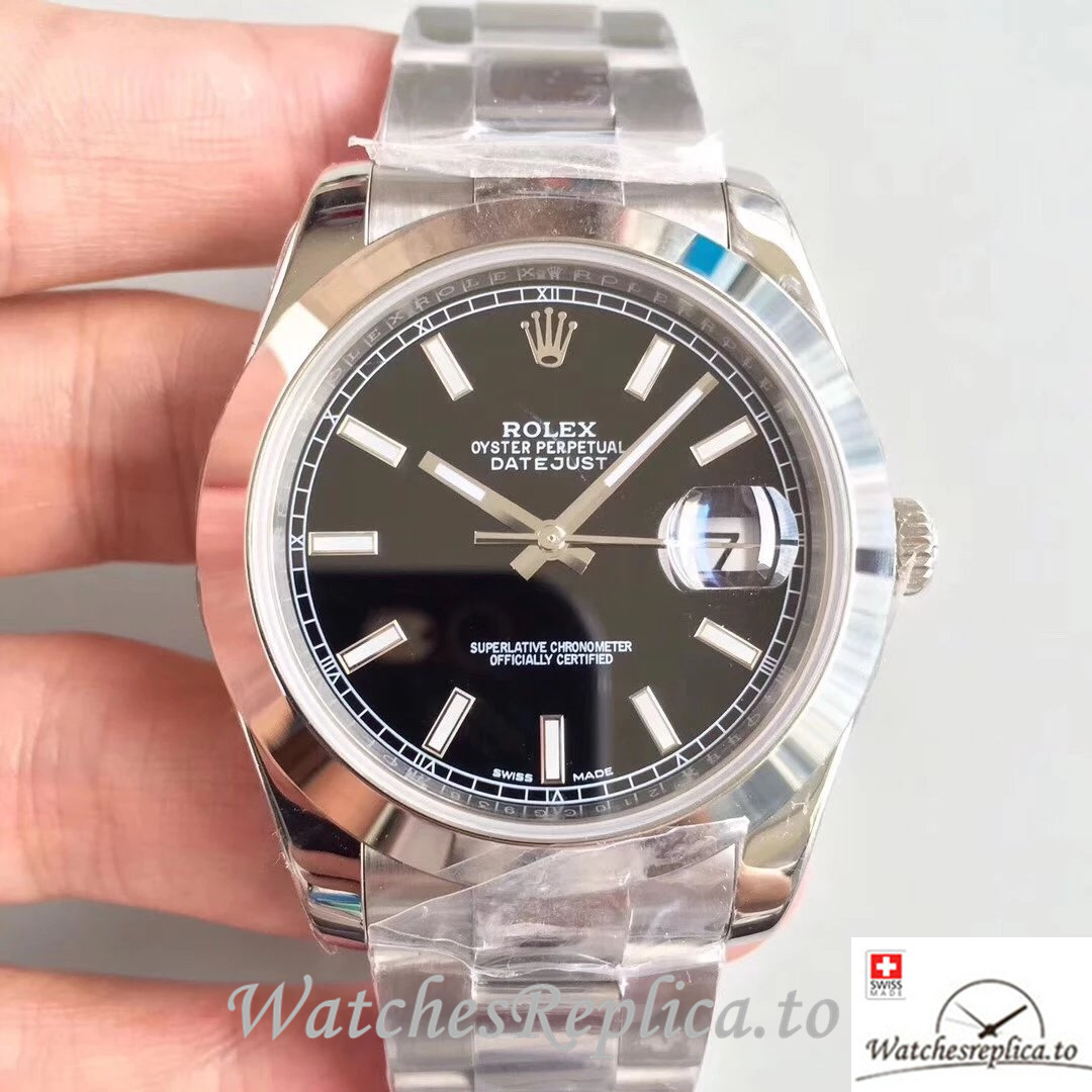 Swiss Rolex Datejust Replica 116200 Stainless steel strap 36MM - WatchesReplica.is