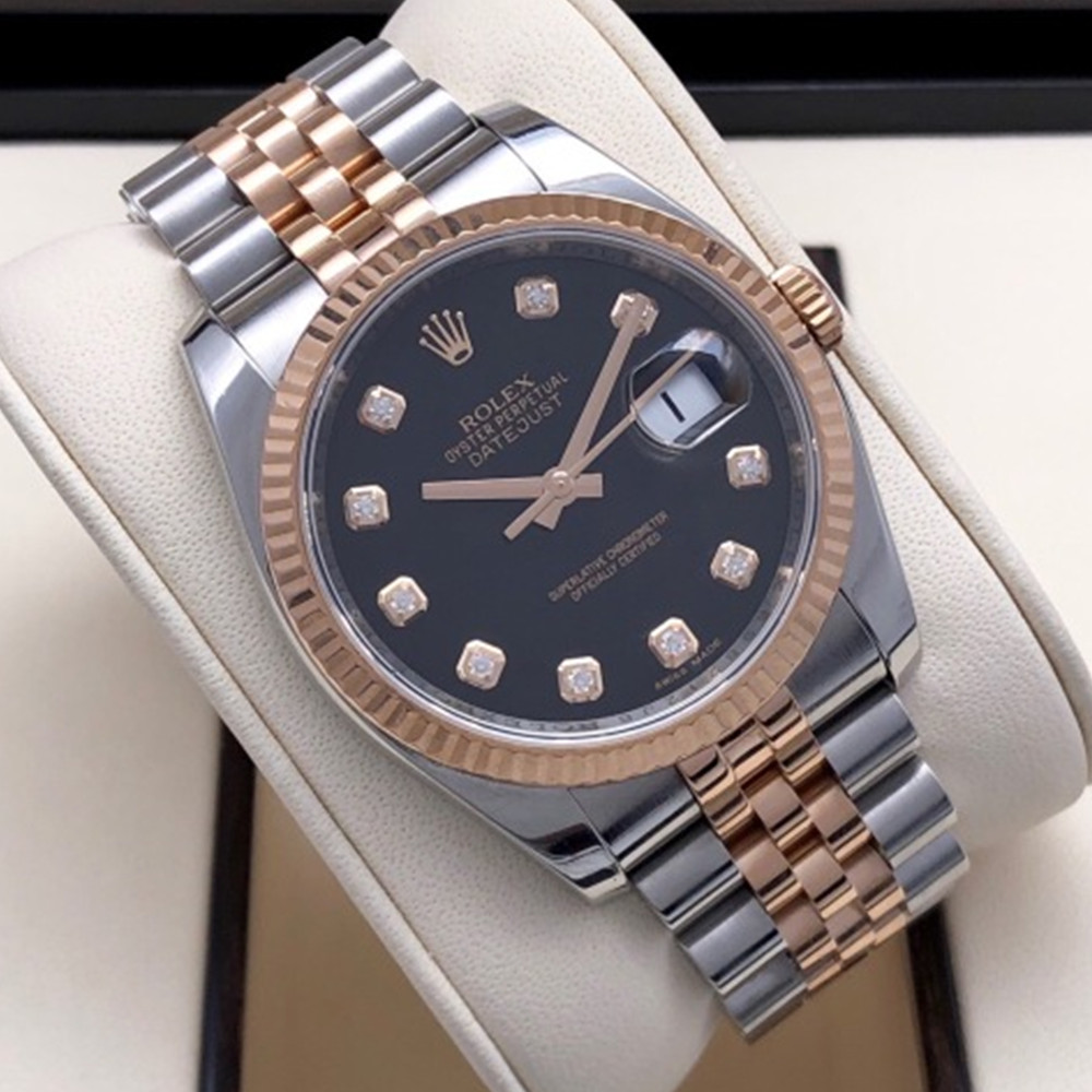Rolex Datejust Black Diamond Dial 116231 - WatchesReplica.is