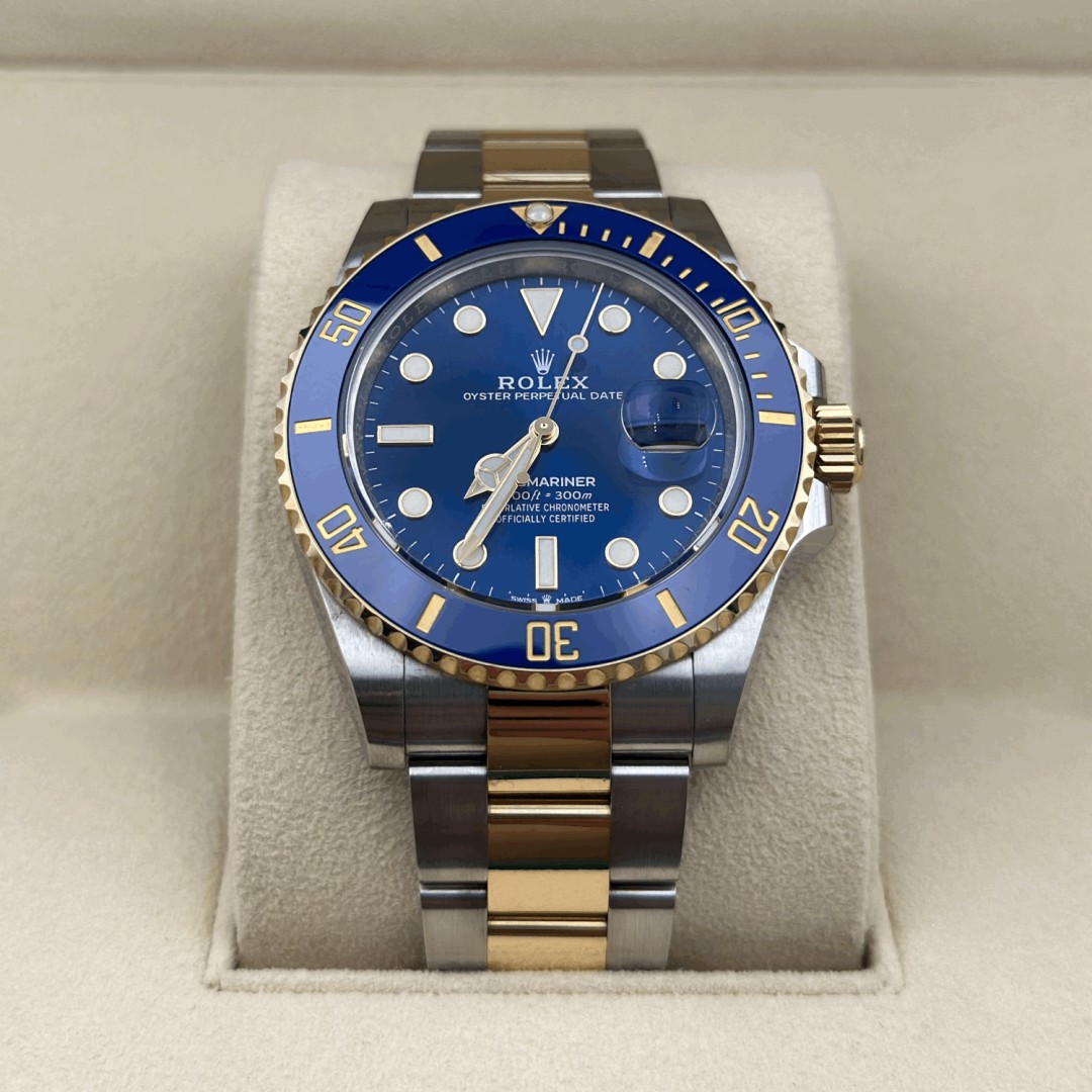 Rolex Submariner Date Stainless Steel 18K Yellow Gold Blue Dial 126613LB 41mm - WatchesReplica.is