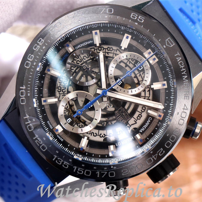 Tag Heuer Replica Carrera Rubber strap 45MM - WatchesReplica.is