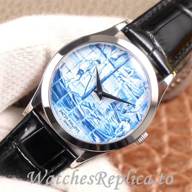 Patek Philippe Replica Calatrava 5089G-062 Leather strap 38.6MM - WatchesReplica.is