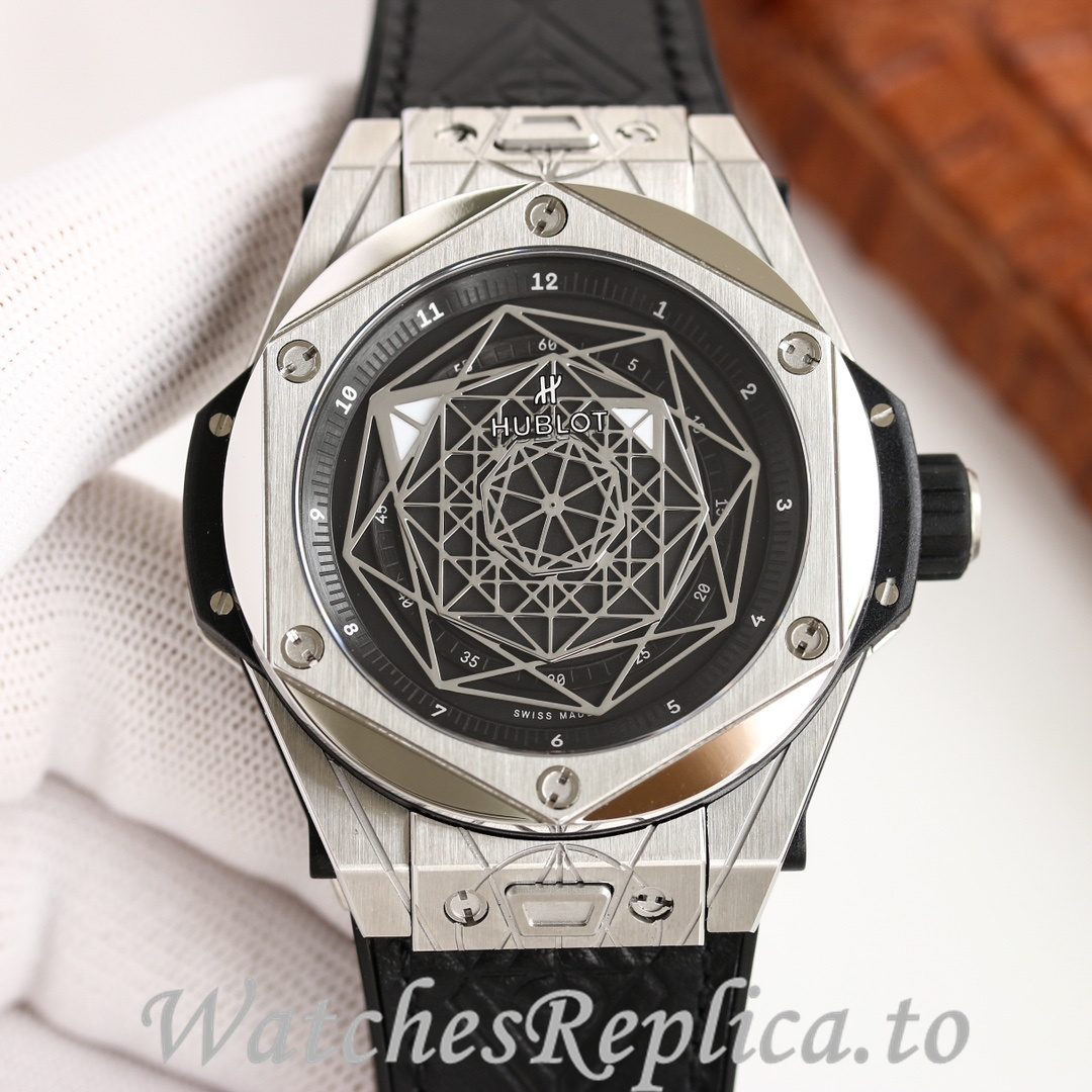 Hublot Replica Big Bang Elemental Material Chronograph v2 Rubber strap 45MM - WatchesReplica.is