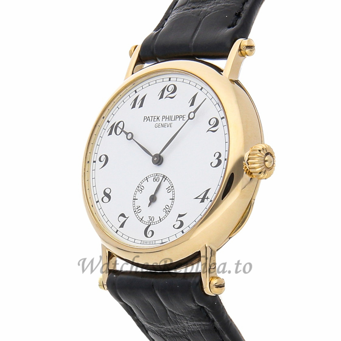 Patek Philippe Replica Calatrava Officer 150th Anniversary Mens 33mm 3960J - WatchesReplica.is