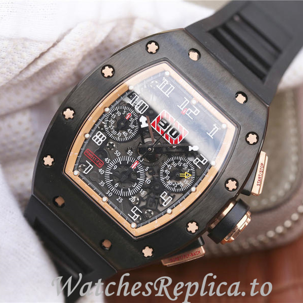 Richard Mille Replica RM011 Rubber strap 50MM - WatchesReplica.is