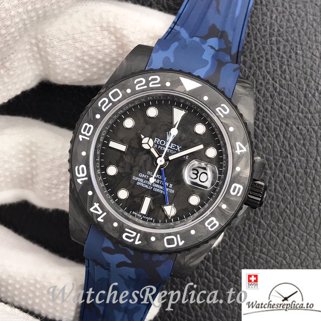 Swiss Rolex GMT-Master Replica Rubber strap 40MM - WatchesReplica.is