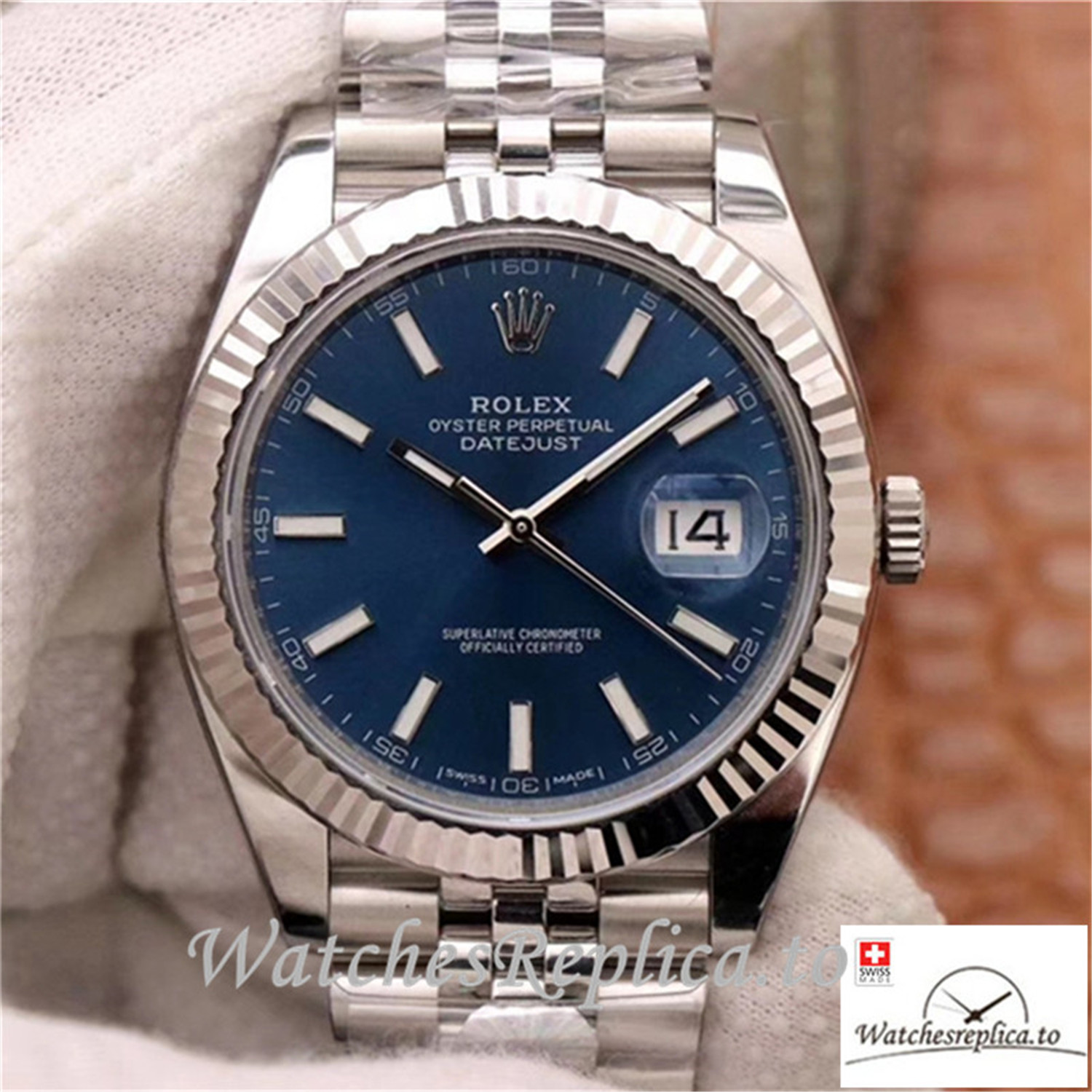 Swiss Rolex Datejust Replica 126334 001 Blue Dial 41MM - WatchesReplica.is
