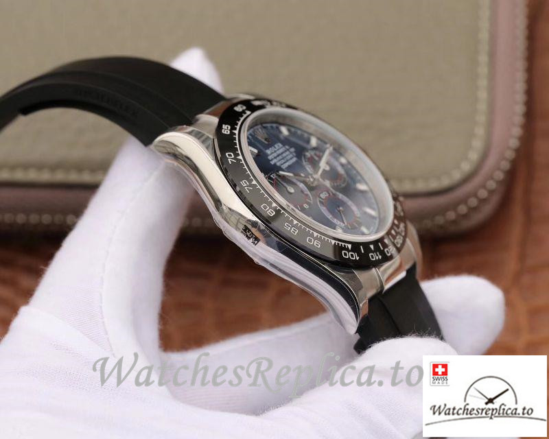 Swiss Rolex Daytona Cosmograph Replica 116519 001 Black Strap 40MM - WatchesReplica.is