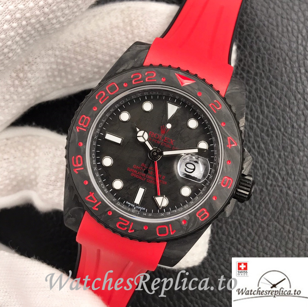 Swiss Rolex GMT-Master Replica Rubber strap 40MM - WatchesReplica.is