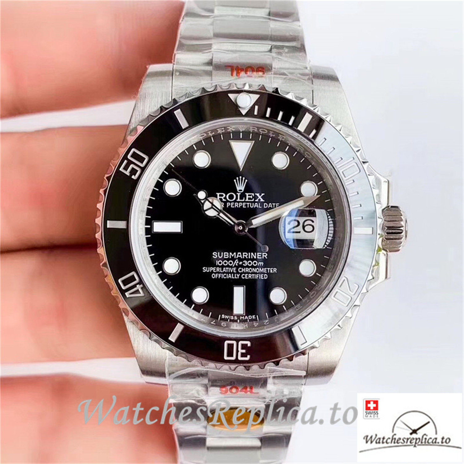 Swiss Rolex Submariner Replica 116610LN Silver Strap 40MM - WatchesReplica.is