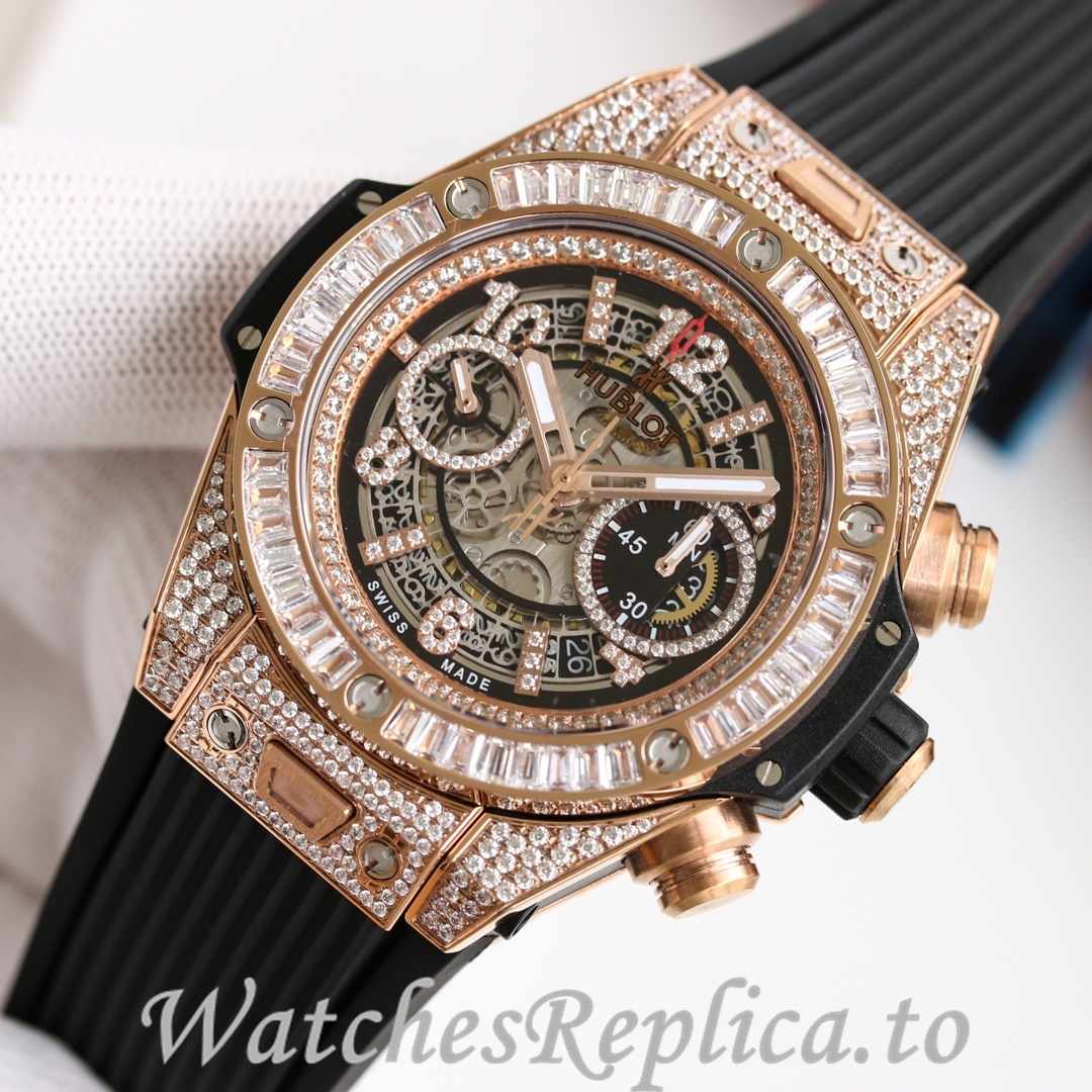 Hublot Replica Big Bang Elemental Material Chronograph v2 Rubber strap 45MM - WatchesReplica.is