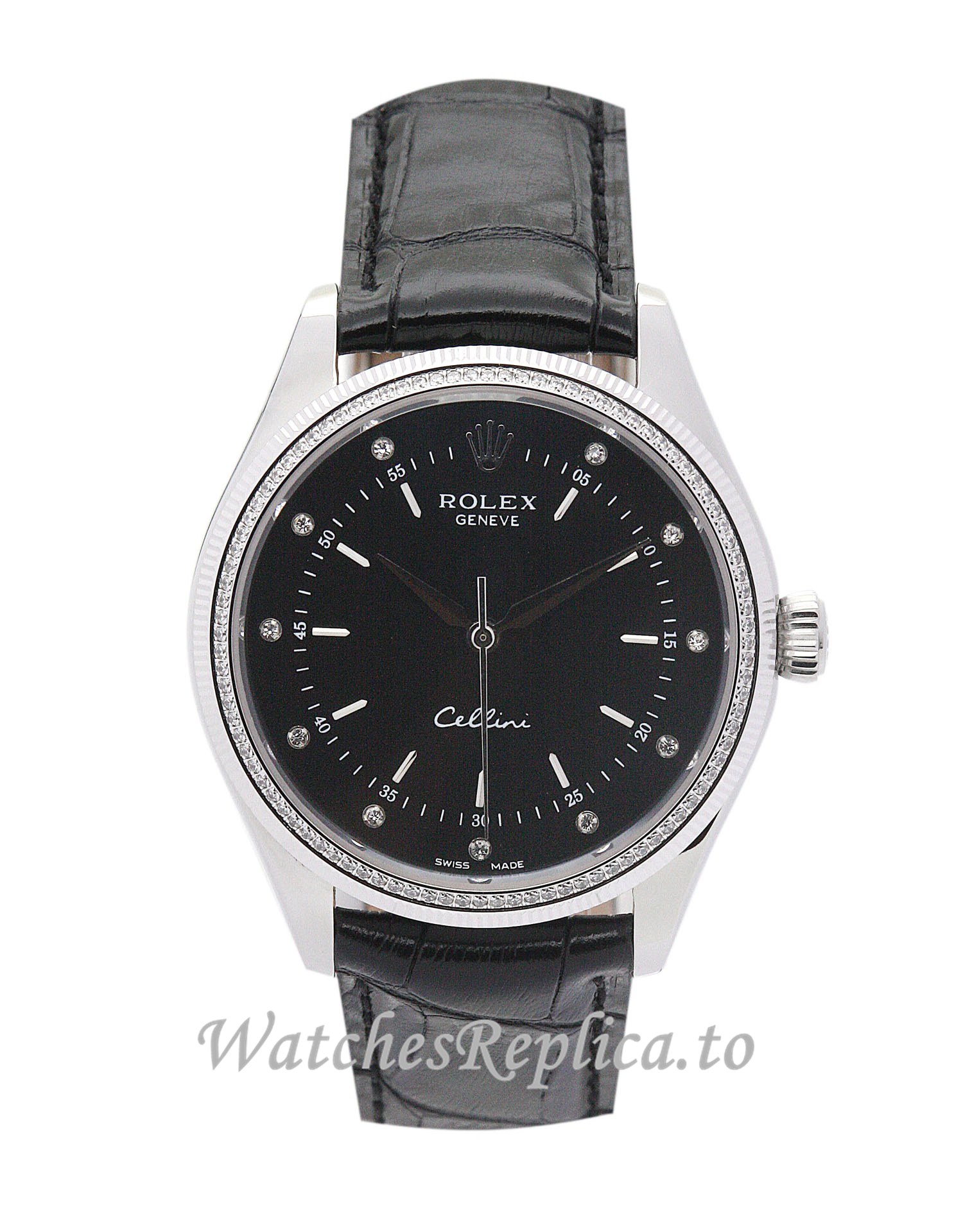 Rolex Cellini Black Dial 4233/8 39 MM - WatchesReplica.is