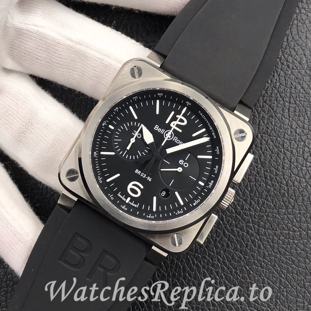 Bell Ross Replica BR 03 BR03-94 Rubber strap 42MM - WatchesReplica.is