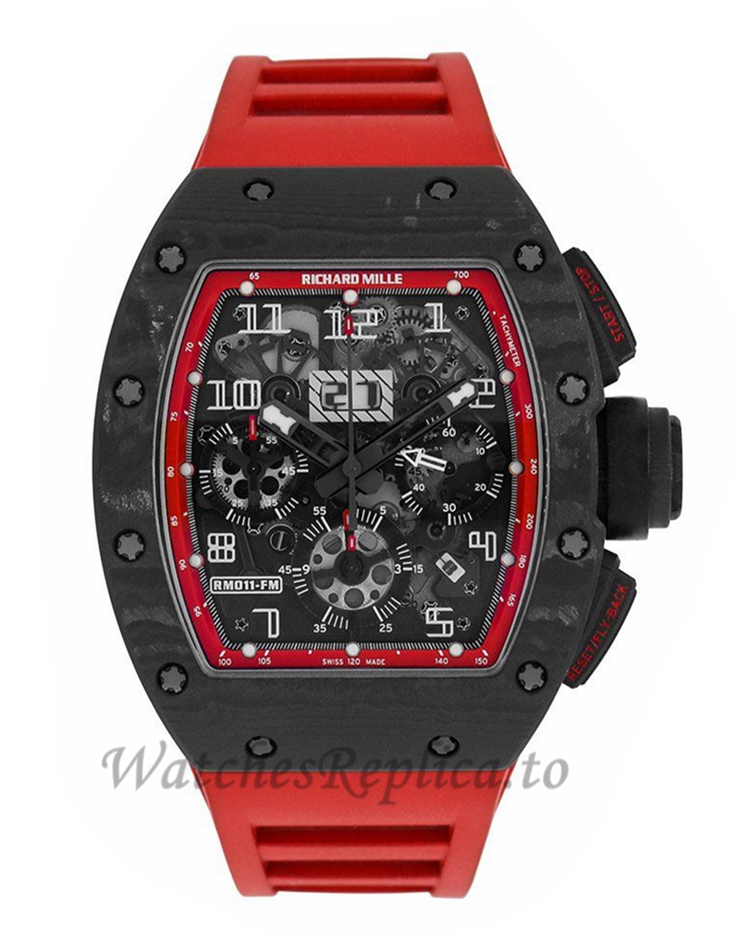 Richard Mille Replica Felipe Massa Black Night NTPT Carbon 50MM Watch M01107009 - WatchesReplica.is