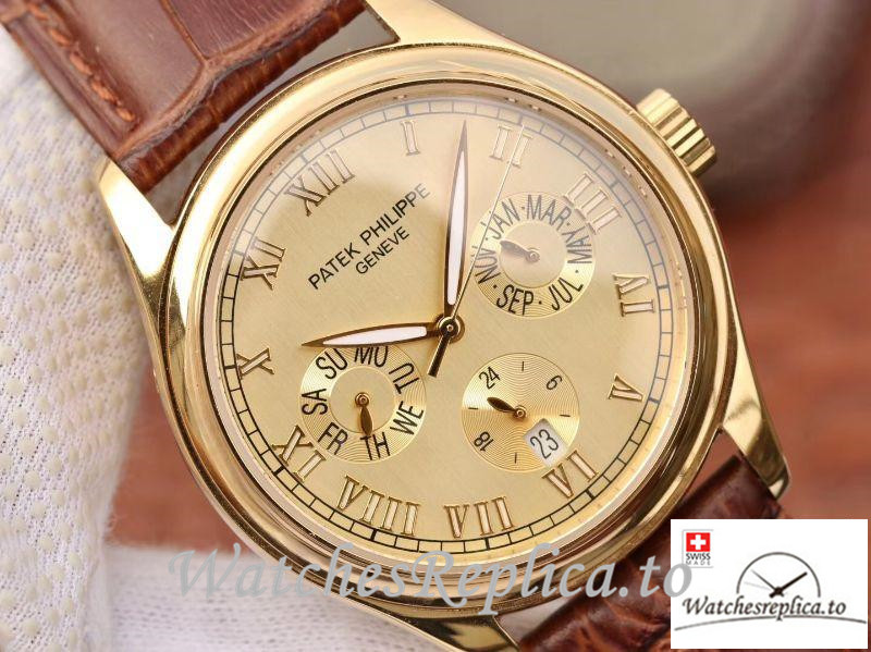 Swiss Patek Philippe Complications Annual Calendar Replica 5035J Roman Markers 40MM - WatchesReplica.is