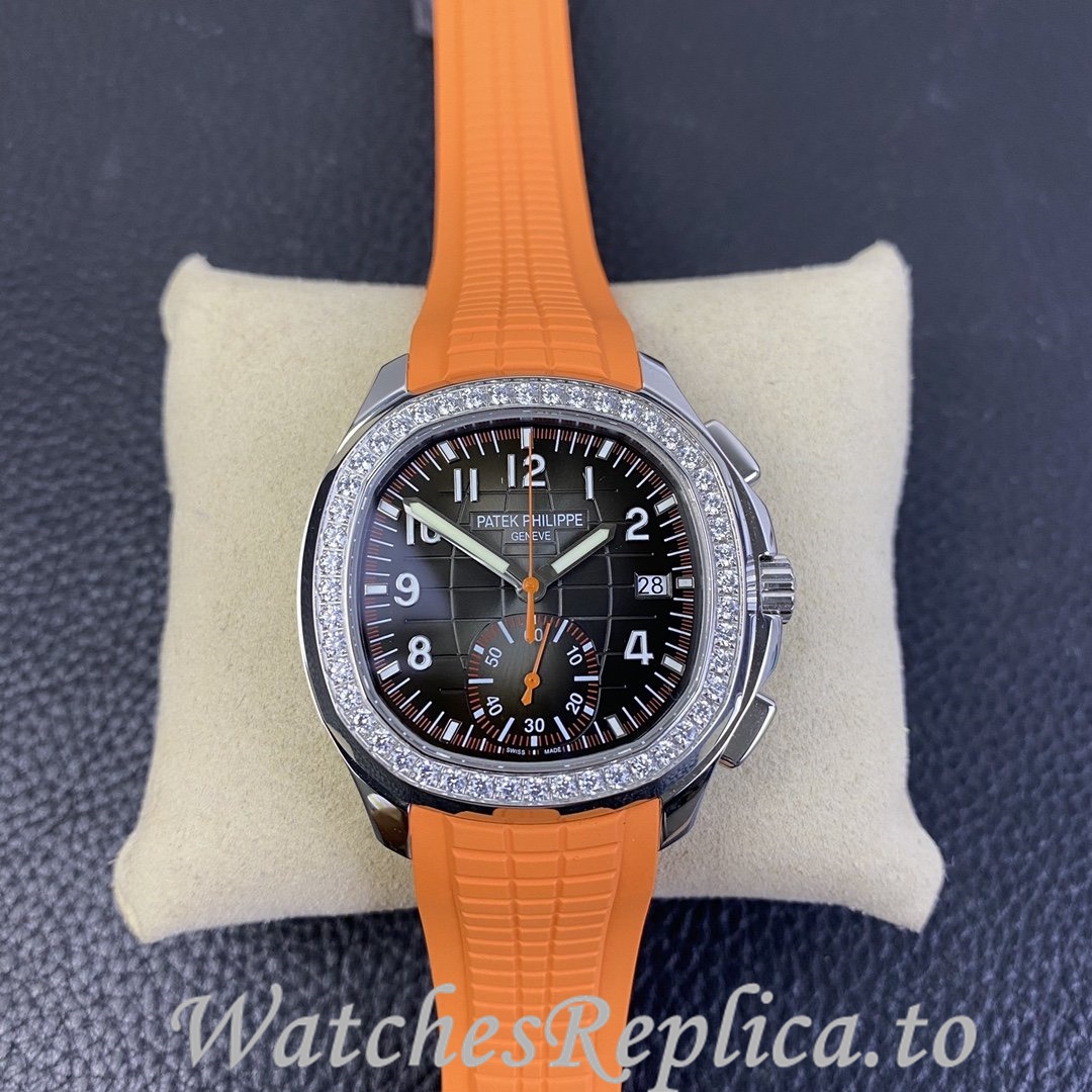 Patek Philippe Replica Aquanaut 5968A-001 Rubber strap 40MM - WatchesReplica.is
