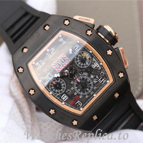 Richard Mille Replica RM011 Rubber strap 50MM - WatchesReplica.is