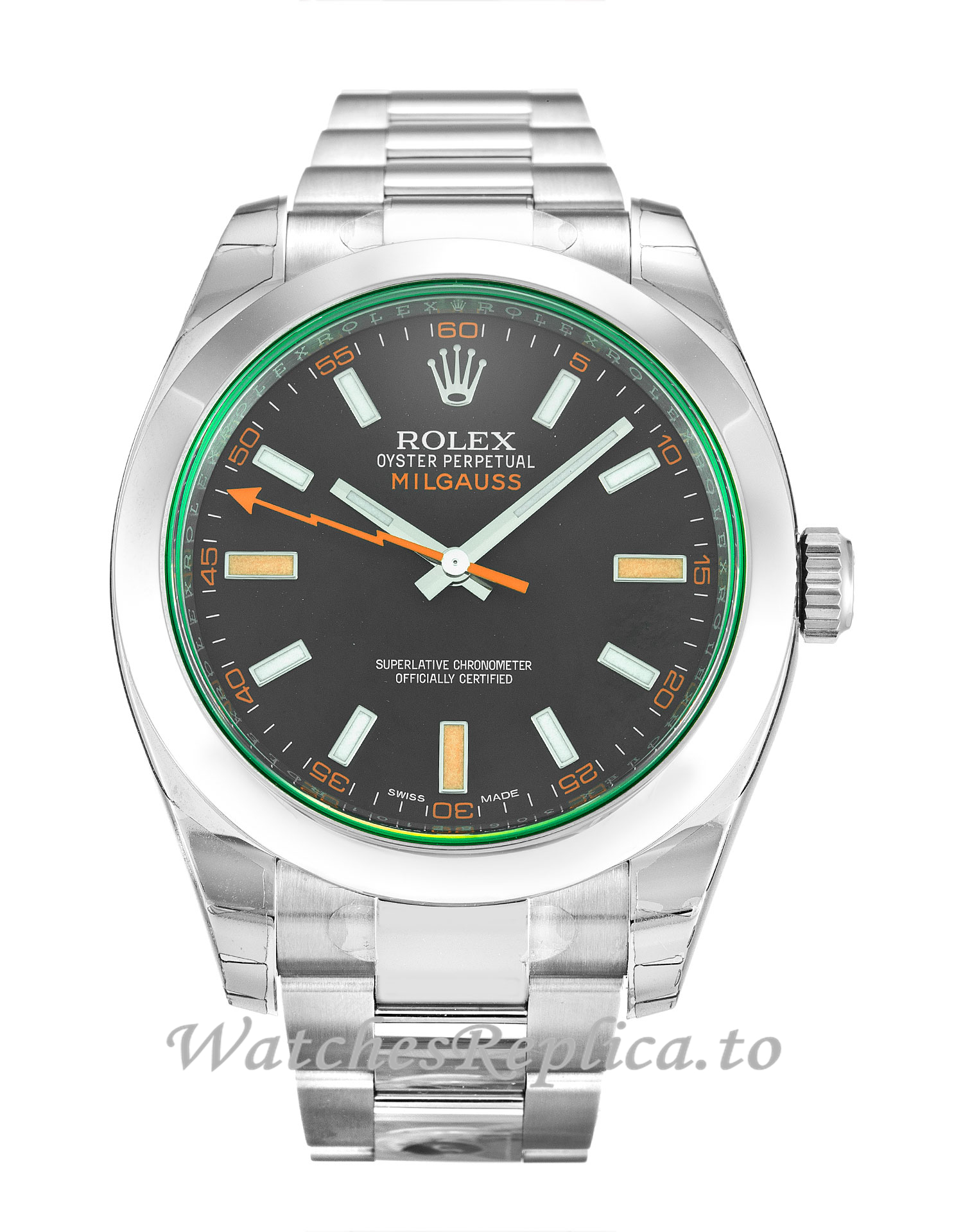 Rolex Milgauss Black Dial 116400 GV - WatchesReplica.is
