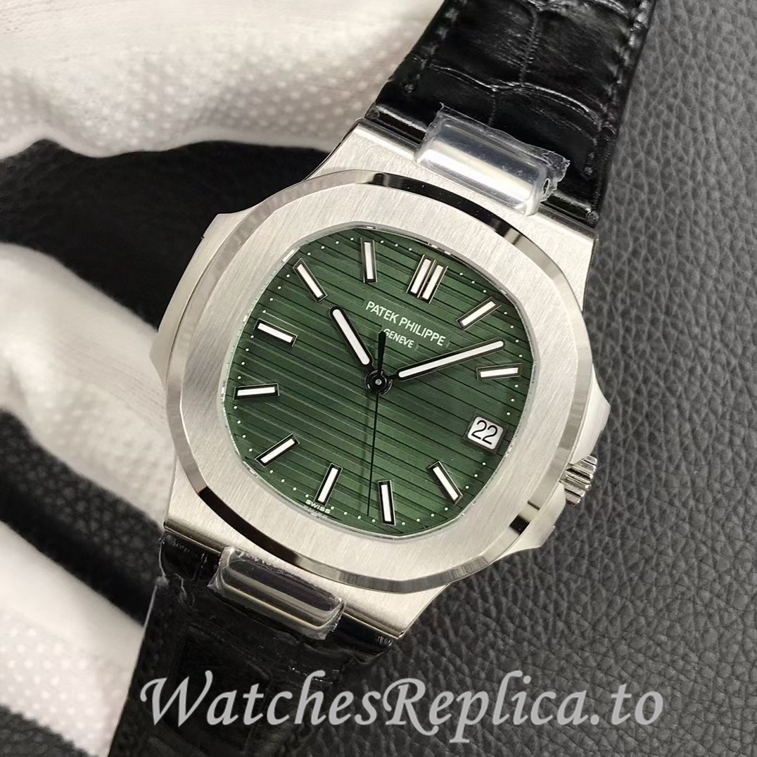 Patek Philippe Replica Nautilus 5711 Leather strap 40MM - WatchesReplica.is