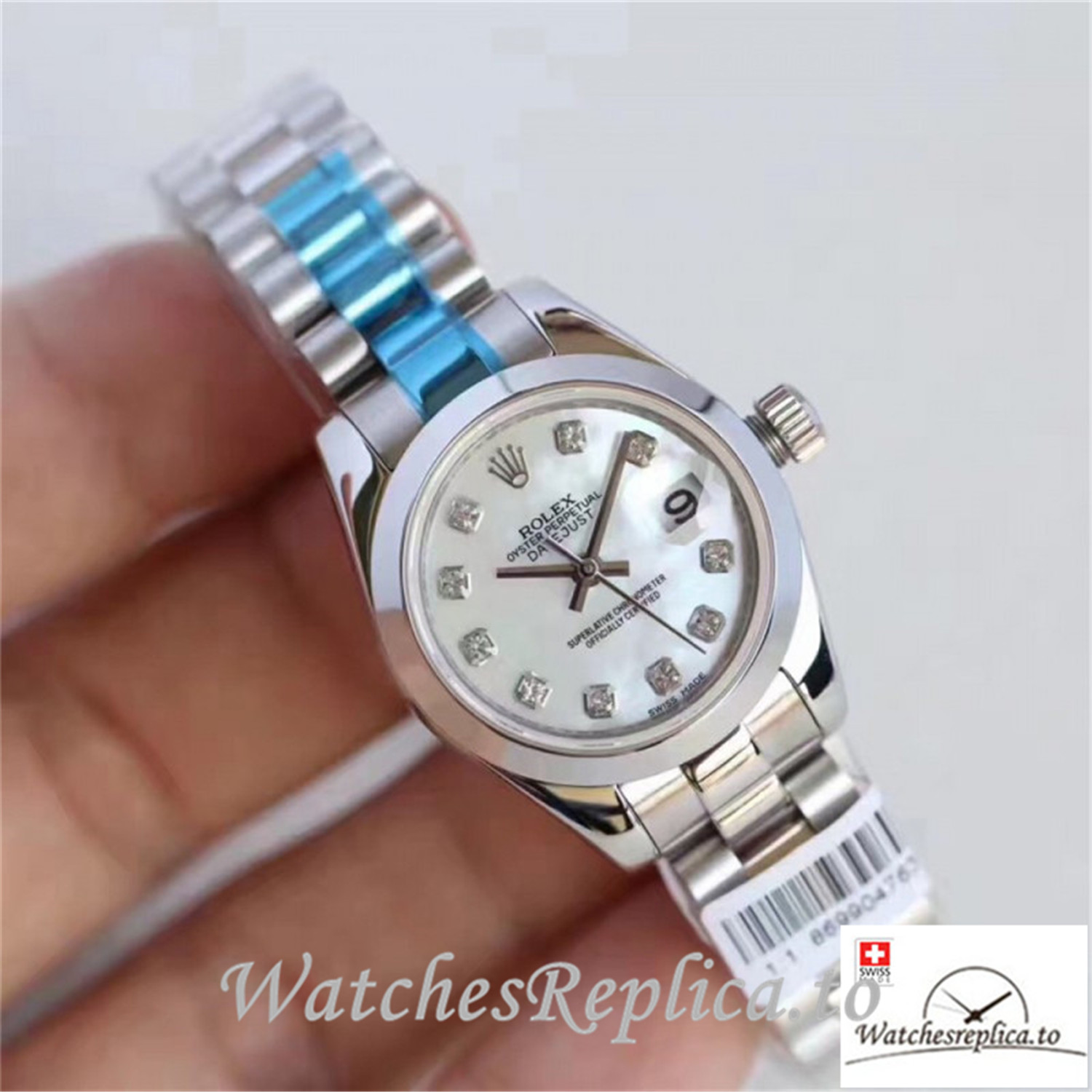 Swiss Rolex Datejust Replica 279166 Diamonds Markers Dial 28MM - WatchesReplica.is