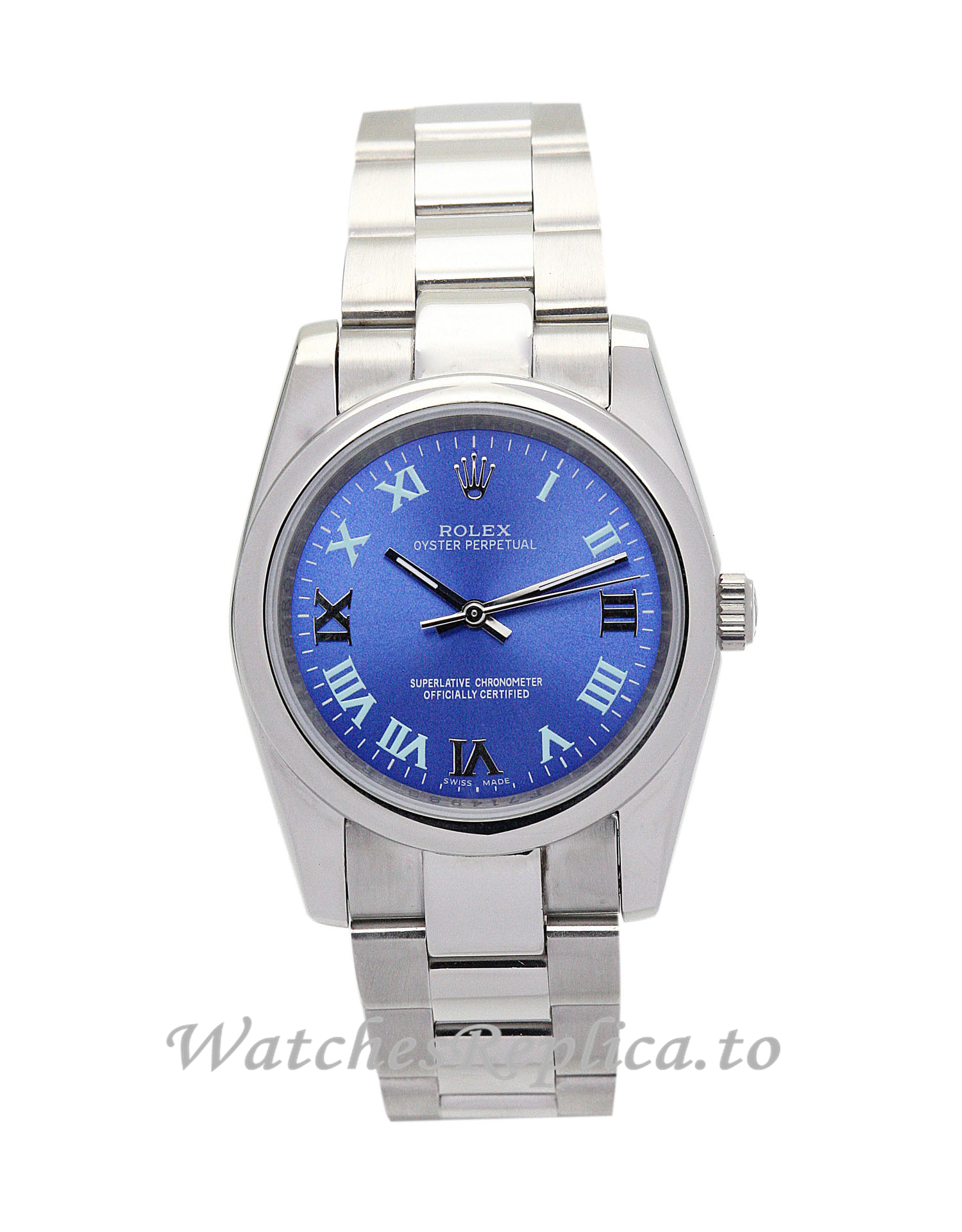 Rolex Lady Oyster Perpetual Blue Dial 177200-26 MM - WatchesReplica.is