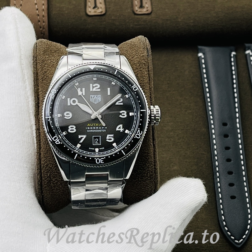 Tag Heuer Replica Autavia Stainless steel strap 42MM - WatchesReplica.is
