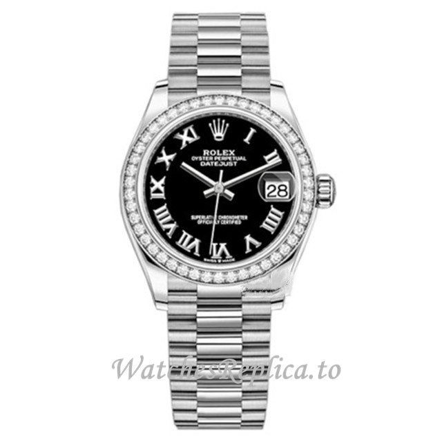 Replica Rolex Datejust m278289rbr-0011 31MM White Gold strap Ladies Watch - WatchesReplica.is