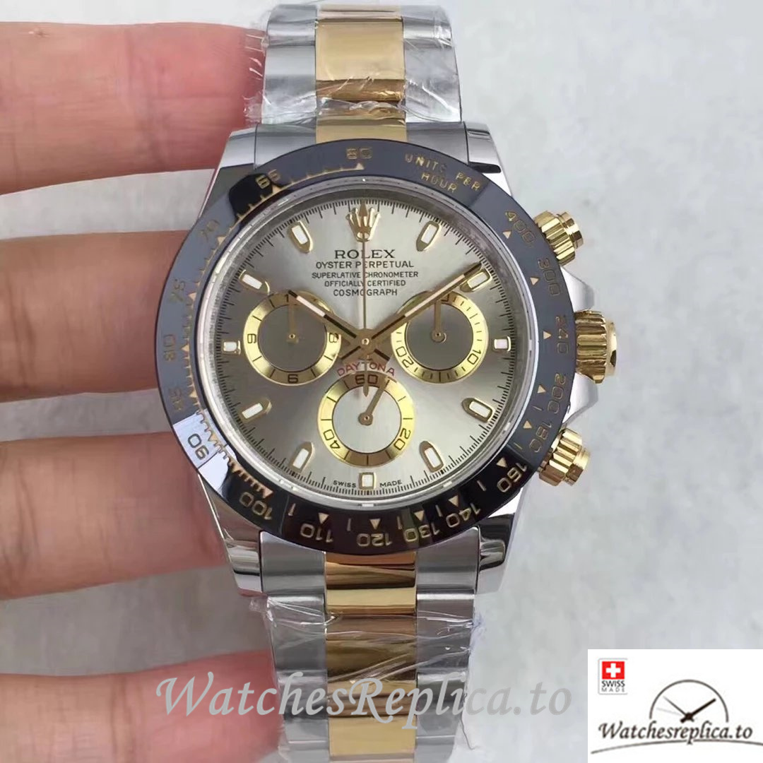 Swiss Rolex Daytona Replica 116519LN Stainless steel strap 40MM - WatchesReplica.is