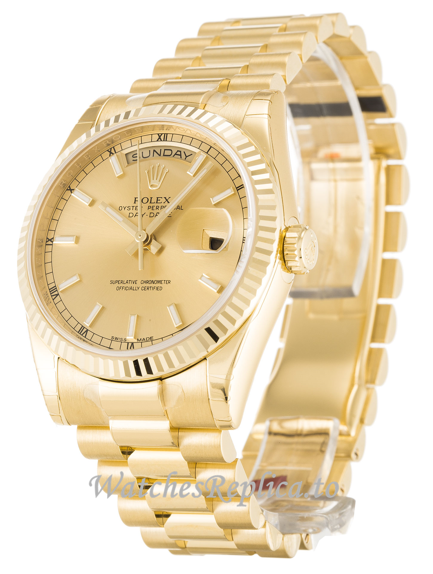 Rolex Day-Date Champagne Dial 118238-36 MM - WatchesReplica.is