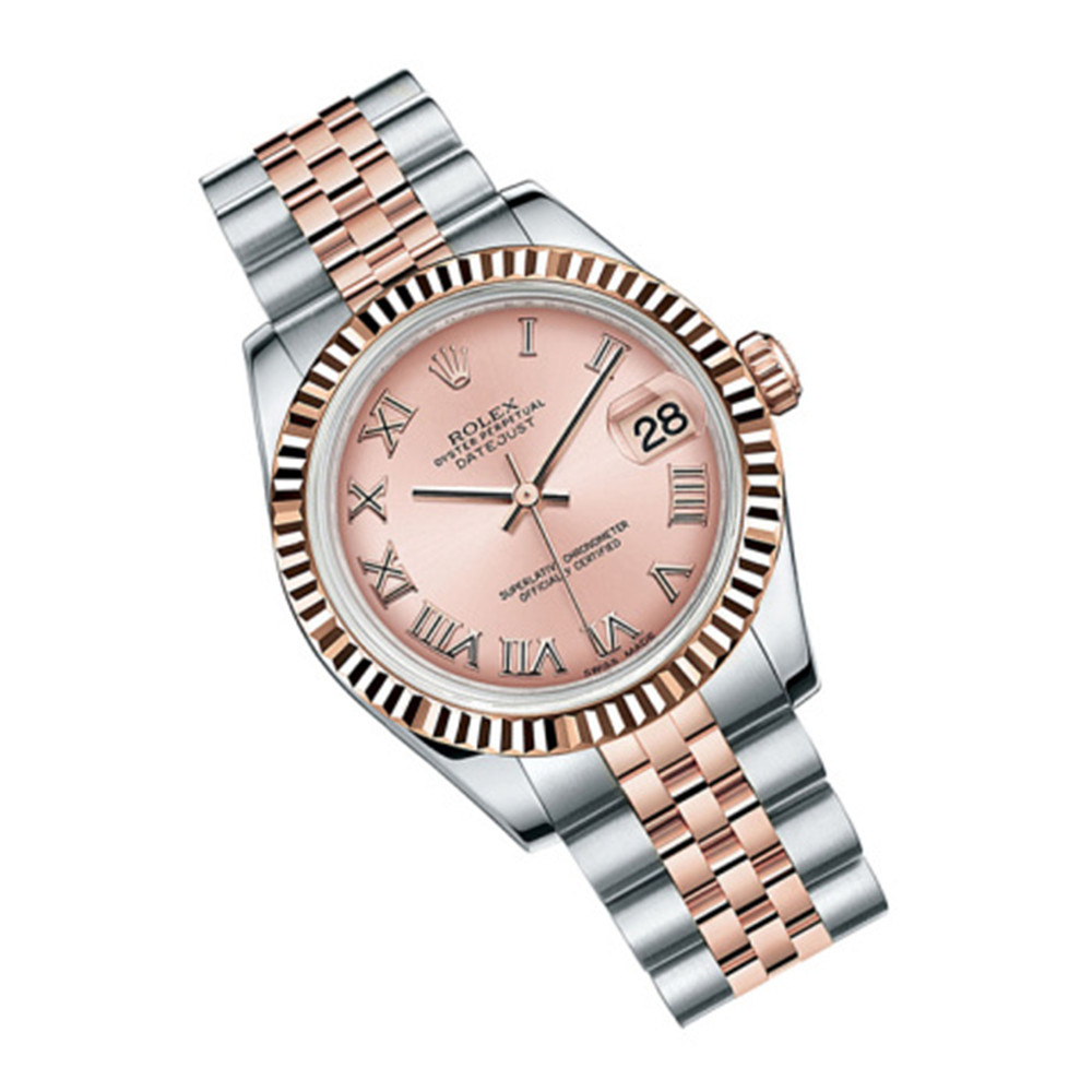 Rolex Mid Size Datejust Pink Dial 178271 - WatchesReplica.is