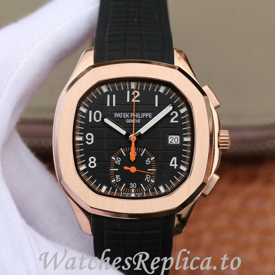 Patek Philippe Replica Aquanaut 5968A-001 Rubber strap 42.2MM - WatchesReplica.is