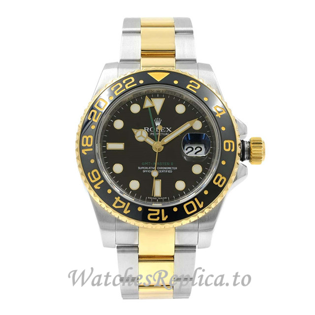 Replica Rolex GMT Master 116713 LN 40MM Stainless steel strap Mens Watch - WatchesReplica.is