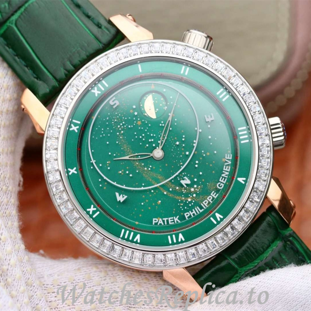 Patek Philippe Replica Complications 5102 Leather strap 43MM - WatchesReplica.is