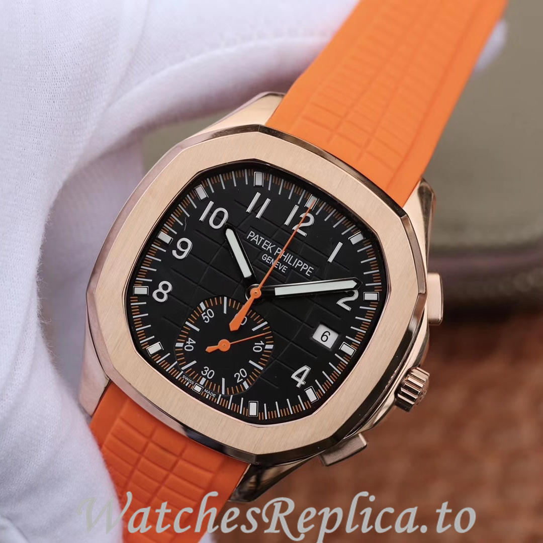 Patek Philippe Replica Aquanaut 5968A-001 Rubber strap 42.2MM - WatchesReplica.is