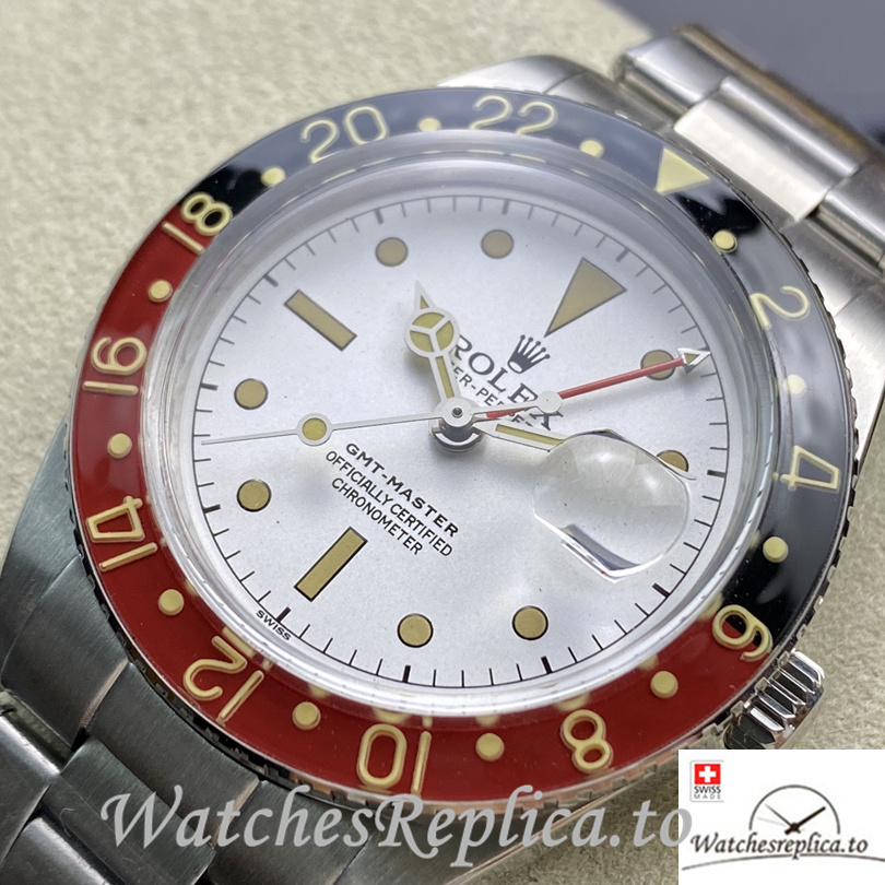 Swiss Rolex GMT Master 16710 Replica Stainless steel strap 40MM - WatchesReplica.is
