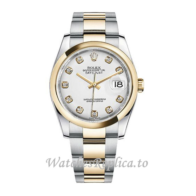 Replica Rolex Datejust 116203-3 36MM Stainless steel strap Mens Watch - WatchesReplica.is