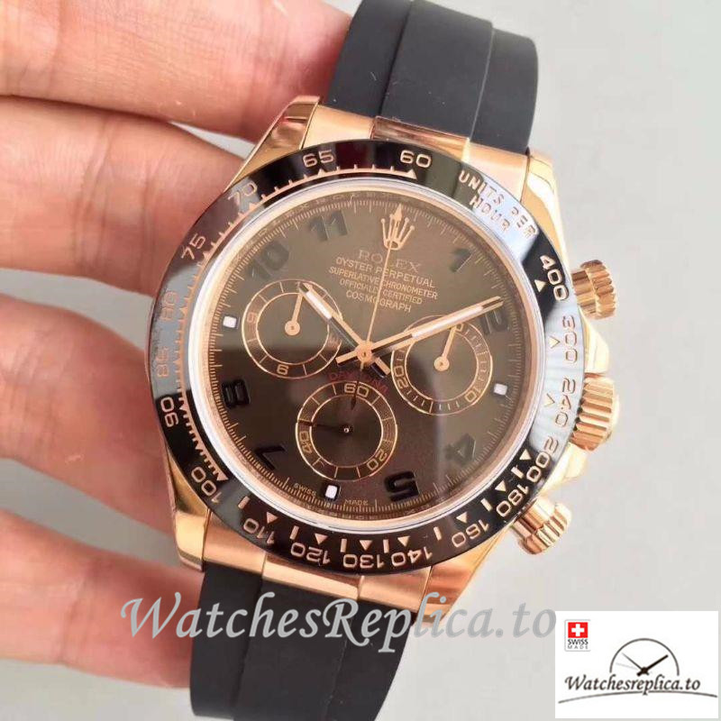 Swiss Rolex Daytona Cosmograph Replica 116515LN Number Markers 40MM - WatchesReplica.is