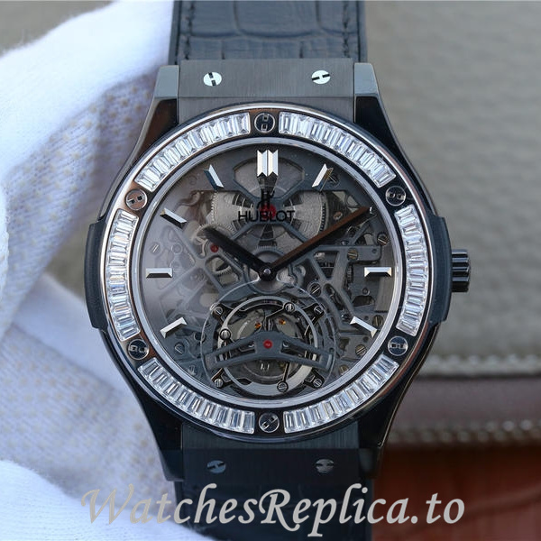 Hublot Replica HUBLOT Leather strap 42MM - WatchesReplica.is