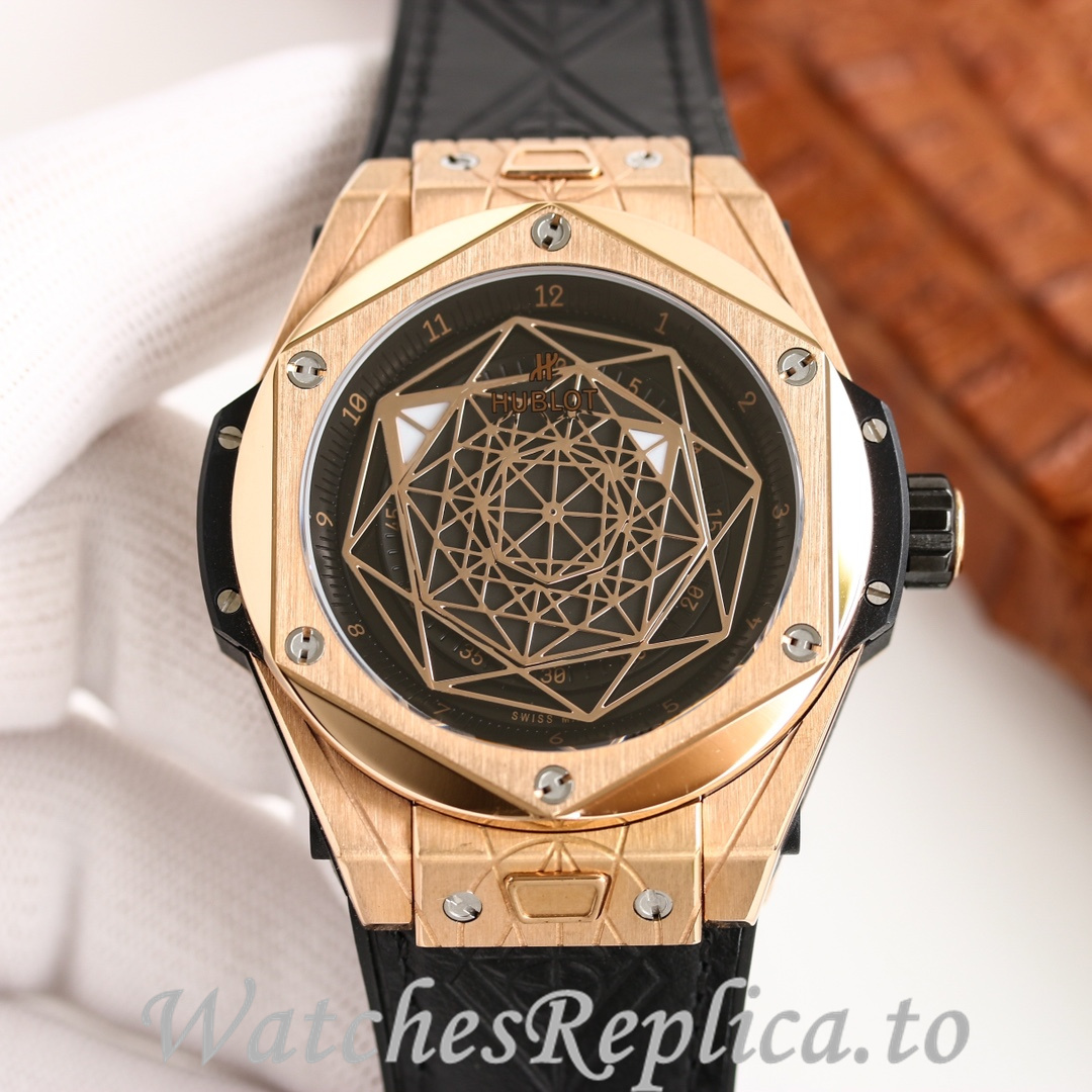 Hublot Replica Big Bang Elemental Material Chronograph v2 Rubber strap 45MM - WatchesReplica.is