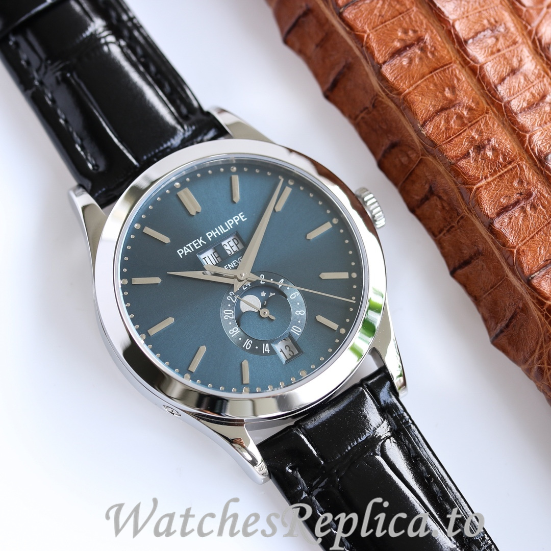 Patek Philippe Replica Complications 5205R Leather strap 38.5MM - WatchesReplica.is