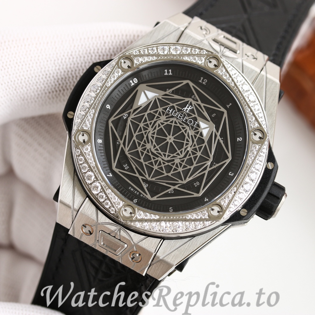 Hublot Replica Big Bang Elemental Material Chronograph v2 Rubber strap 45MM - WatchesReplica.is