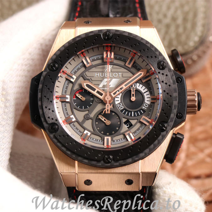 Hublot Replica King Power F1 Leather strap 48MM - WatchesReplica.is